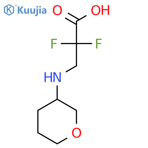 2,2-Difluoro-3-(oxan-3-ylamino)propanoic acid structure