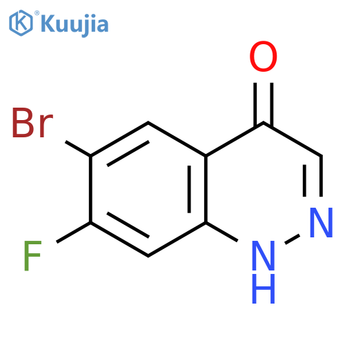 6-Bromo-7-fluoro-1H-cinnolin-4-one structure