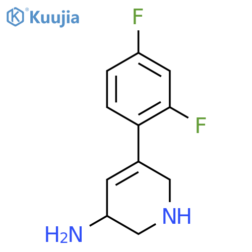 5-(2,4-Difluorophenyl)-1,2,3,6-tetrahydropyridin-3-amine structure