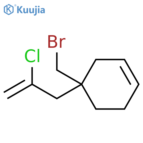Cyclohexene, 4-(bromomethyl)-4-(2-chloro-2-propen-1-yl)- structure
