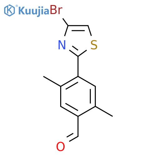 4-(4-Bromo-1,3-thiazol-2-yl)-2,5-dimethylbenzaldehyde structure
