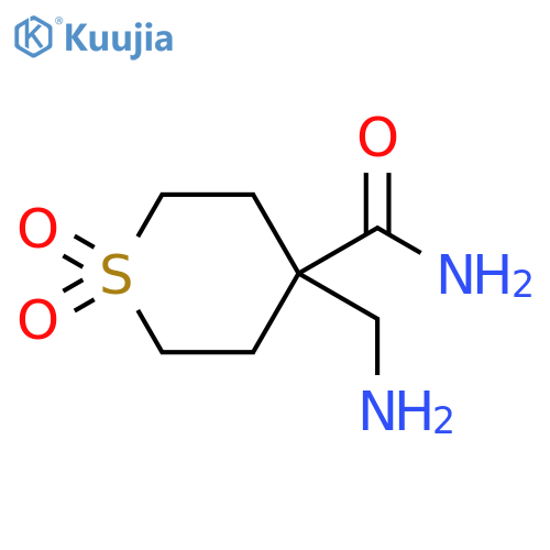 2H-Thiopyran-4-carboxamide, 4-(aminomethyl)tetrahydro-, 1,1-dioxide structure