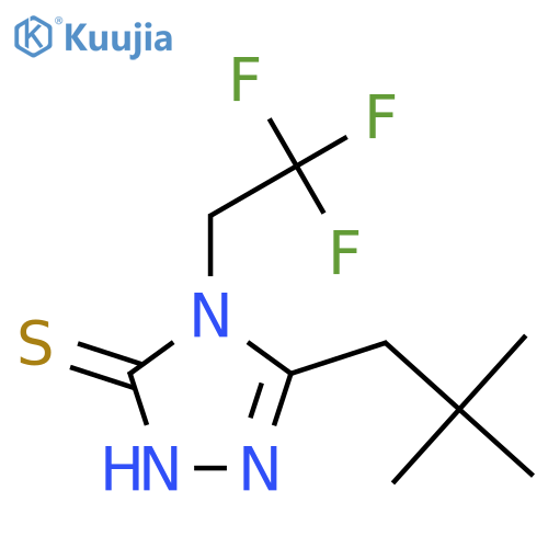 3-(2,2-dimethylpropyl)-4-(2,2,2-trifluoroethyl)-1H-1,2,4-triazole-5-thione structure