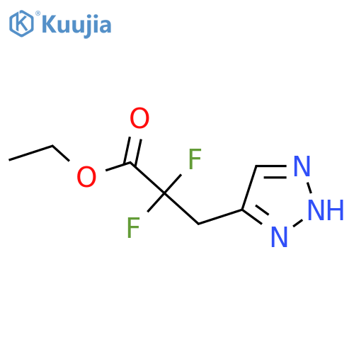 1H-1,2,3-Triazole-5-propanoic acid, α,α-difluoro-, ethyl ester structure
