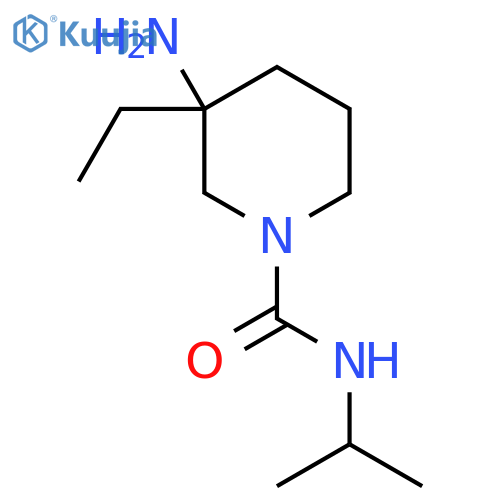 3-amino-3-ethyl-N-(propan-2-yl)piperidine-1-carboxamide structure