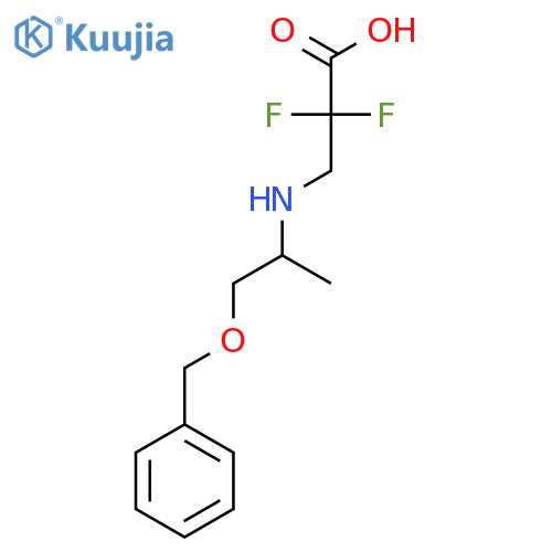 3-{[1-(Benzyloxy)propan-2-yl]amino}-2,2-difluoropropanoic acid structure