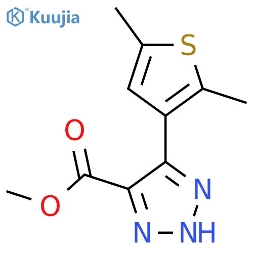 methyl 5-(2,5-dimethylthiophen-3-yl)-1H-1,2,3-triazole-4-carboxylate structure