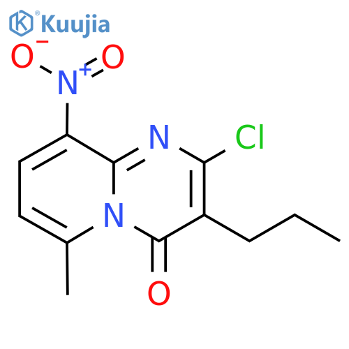 2-chloro-6-methyl-9-nitro-3-propyl-4H-pyrido1,2-apyrimidin-4-one structure