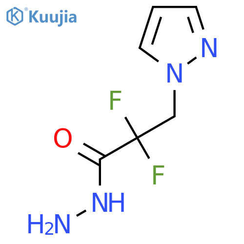 2,2-Difluoro-3-pyrazol-1-ylpropanehydrazide structure