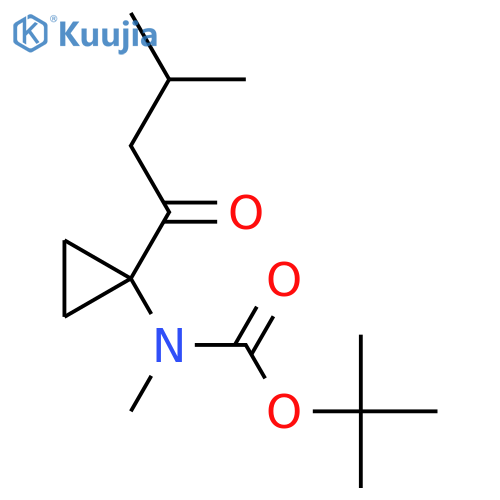 tert-butyl N-methyl-N-[1-(3-methylbutanoyl)cyclopropyl]carbamate structure