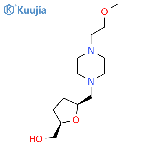rac-[(2R,5S)-5-{[4-(2-methoxyethyl)piperazin-1-yl]methyl}oxolan-2-yl]methanol structure