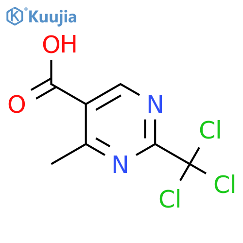 4-Methyl-2-(trichloromethyl)pyrimidine-5-carboxylic acid structure