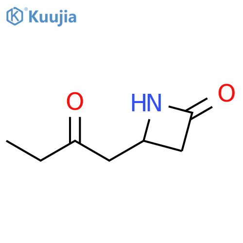 2-Azetidinone, 4-(2-oxobutyl)- structure