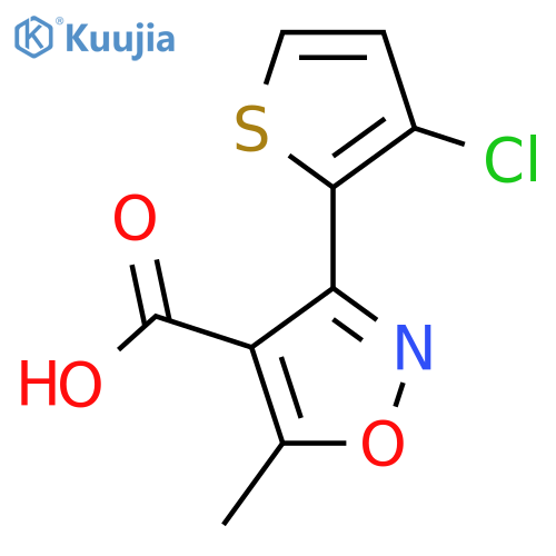 3-(3-Chlorothiophen-2-yl)-5-methyl-1,2-oxazole-4-carboxylic acid structure