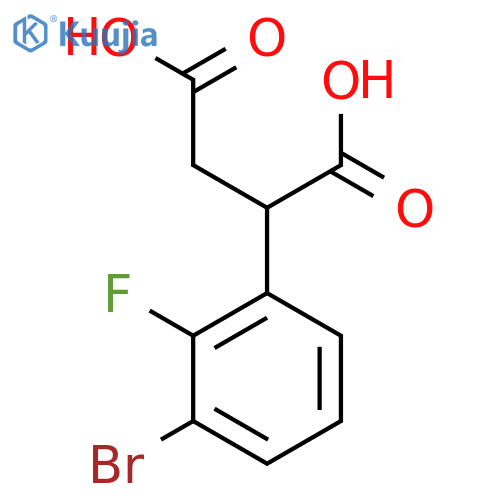 2-(3-Bromo-2-fluorophenyl)butanedioic acid structure