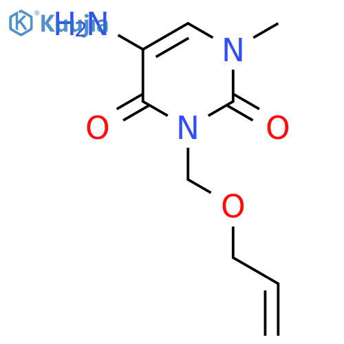 5-amino-1-methyl-3-(prop-2-en-1-yloxy)methyl-1,2,3,4-tetrahydropyrimidine-2,4-dione structure