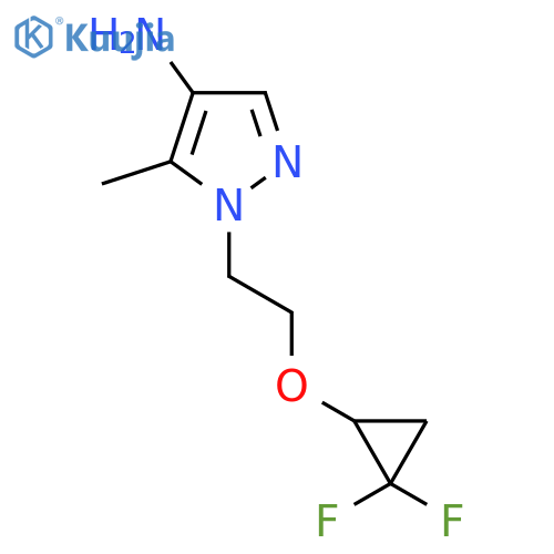 1-2-(2,2-difluorocyclopropoxy)ethyl-5-methyl-1H-pyrazol-4-amine structure