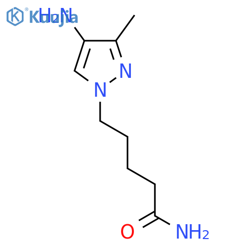 5-(4-amino-3-methyl-1H-pyrazol-1-yl)pentanamide structure