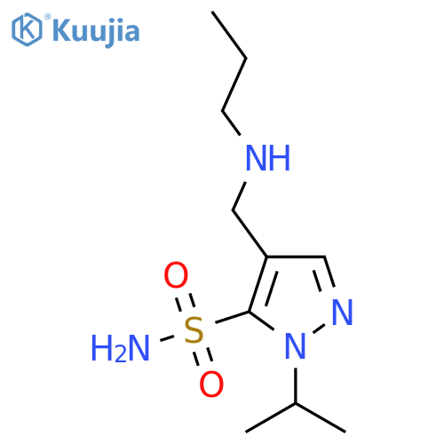 1-(propan-2-yl)-4-[(propylamino)methyl]-1H-pyrazole-5-sulfonamide structure