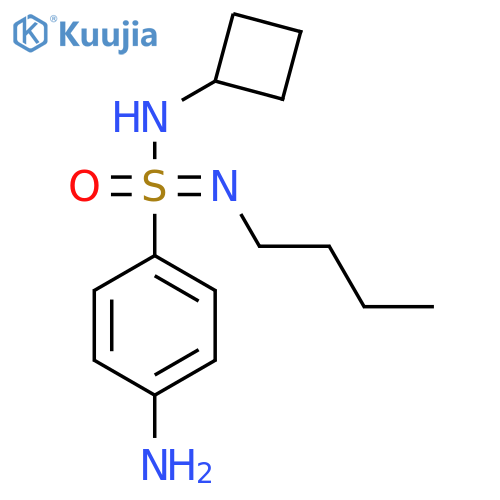 4-amino-N-butyl-N-cyclobutylbenzene-1-sulfonoimidamide structure