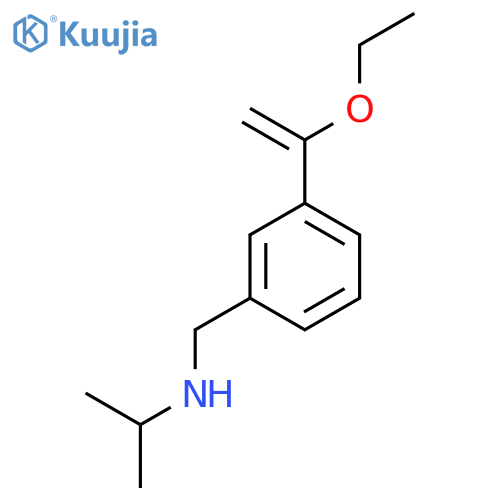 {[3-(1-Ethoxyethenyl)phenyl]methyl}(propan-2-yl)amine structure