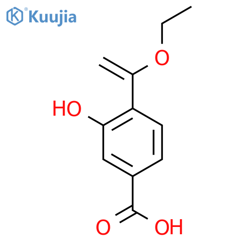 4-(1-Ethoxyethenyl)-3-hydroxybenzoic acid structure