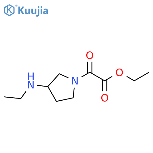 1-Pyrrolidineacetic acid, 3-(ethylamino)-α-oxo-, ethyl ester structure