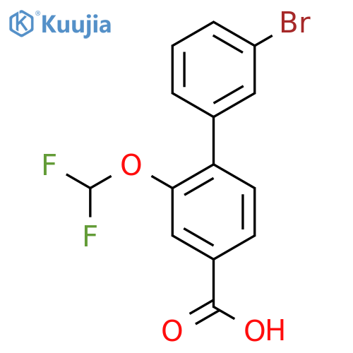 4-(3-bromophenyl)-3-(difluoromethoxy)benzoic acid structure