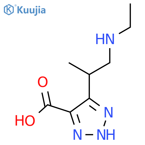 5-[1-(ethylamino)propan-2-yl]-1H-1,2,3-triazole-4-carboxylic acid structure