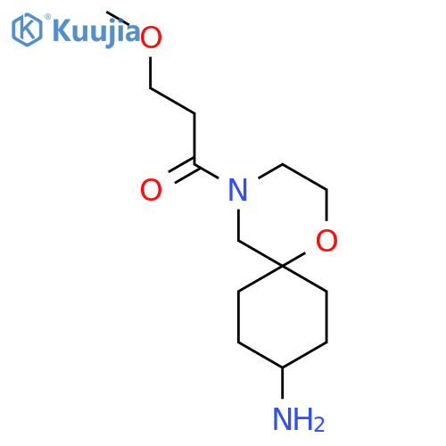 1-{9-Amino-1-oxa-4-azaspiro[5.5]undecan-4-yl}-3-methoxypropan-1-one structure