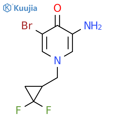 3-amino-5-bromo-1-(2,2-difluorocyclopropyl)methyl-1,4-dihydropyridin-4-one structure