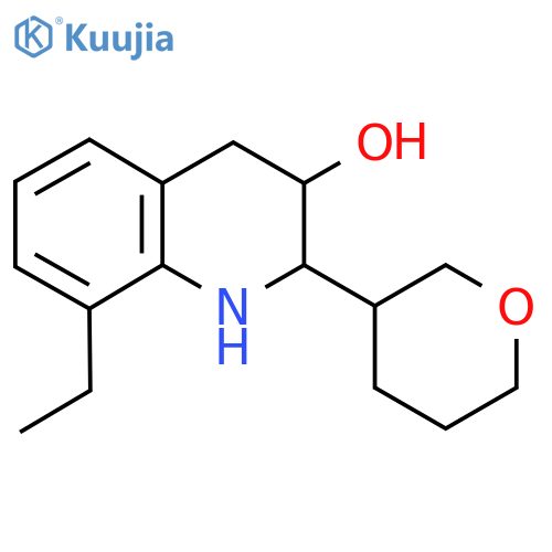 8-Ethyl-2-(oxan-3-yl)-1,2,3,4-tetrahydroquinolin-3-ol structure