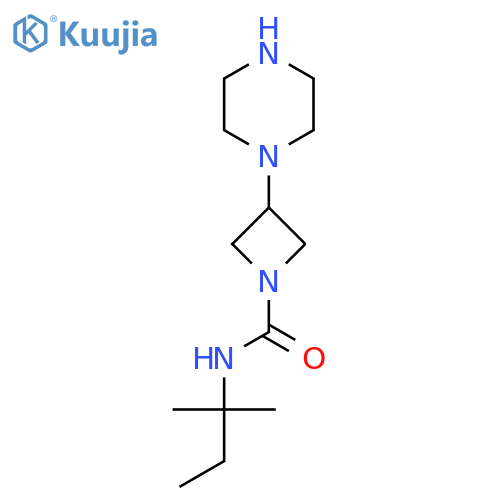N-(2-methylbutan-2-yl)-3-(piperazin-1-yl)azetidine-1-carboxamide structure