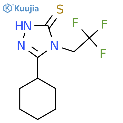 5-cyclohexyl-4-(2,2,2-trifluoroethyl)-4H-1,2,4-triazole-3-thiol structure