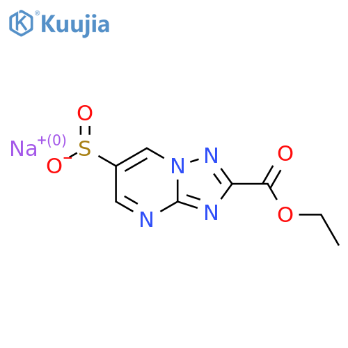 Sodium 2-(ethoxycarbonyl)-[1,2,4]triazolo[1,5-a]pyrimidine-6-sulfinate structure