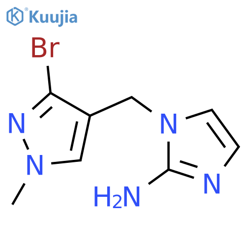1-(3-bromo-1-methyl-1H-pyrazol-4-yl)methyl-1H-imidazol-2-amine structure