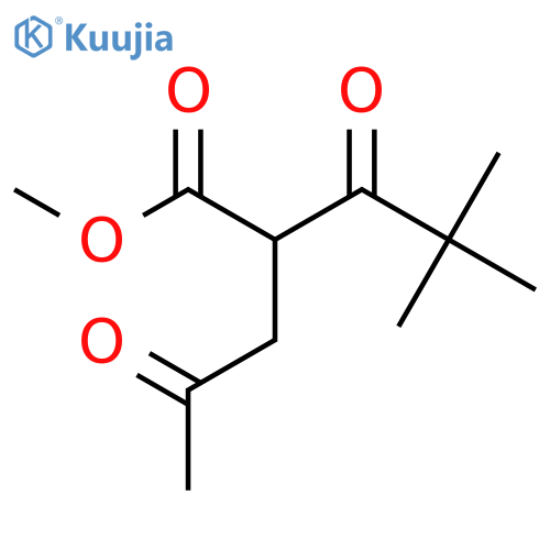 methyl 4,4-dimethyl-3-oxo-2-(2-oxopropyl)pentanoate structure