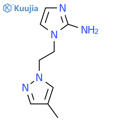 1-2-(4-methyl-1H-pyrazol-1-yl)ethyl-1H-imidazol-2-amine structure