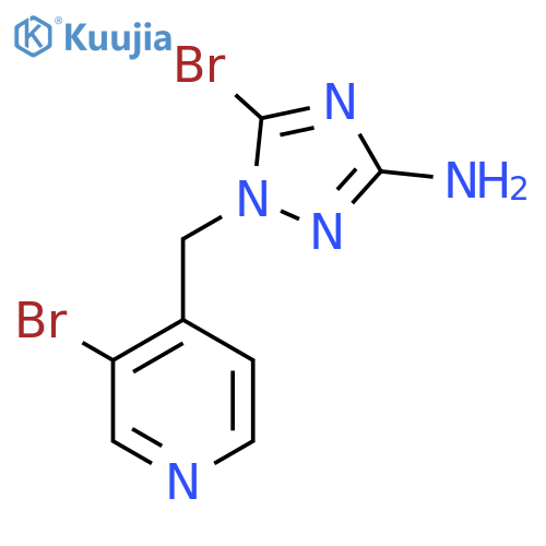 5-bromo-1-(3-bromopyridin-4-yl)methyl-1H-1,2,4-triazol-3-amine structure