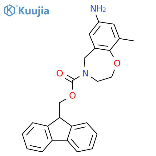 (9H-fluoren-9-yl)methyl 7-amino-9-methyl-2,3,4,5-tetrahydro-1,4-benzoxazepine-4-carboxylate structure