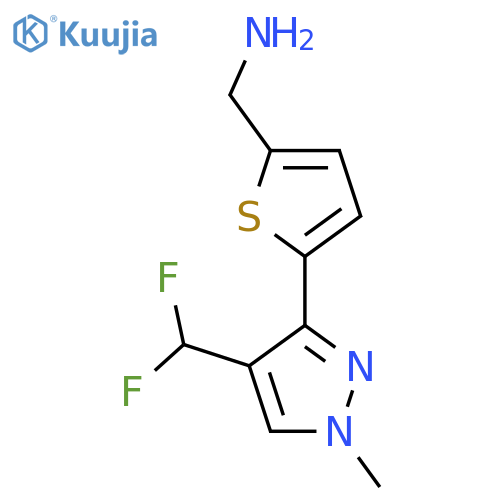 {5-4-(difluoromethyl)-1-methyl-1H-pyrazol-3-ylthiophen-2-yl}methanamine structure
