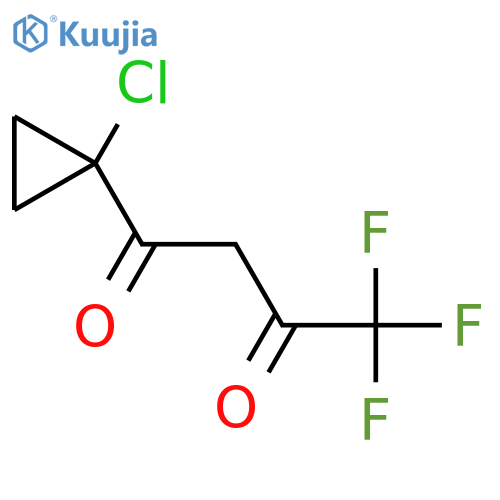 1-(1-chlorocyclopropyl)-4,4,4-trifluorobutane-1,3-dione structure