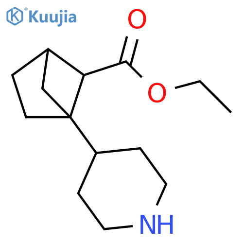 Bicyclo[2.1.1]hexane-5-carboxylic acid, 1-(4-piperidinyl)-, ethyl ester structure