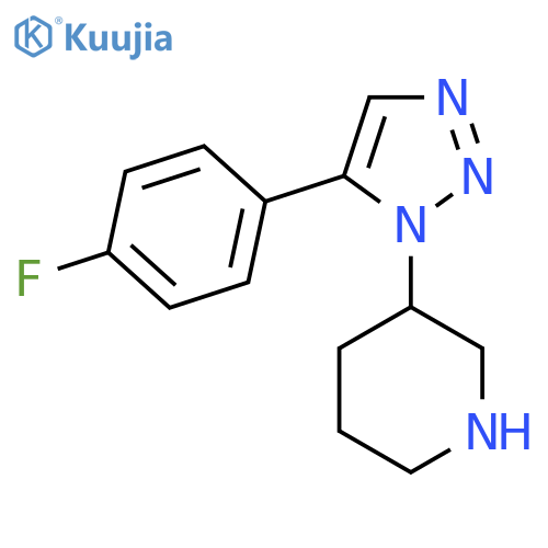 Piperidine, 3-[5-(4-fluorophenyl)-1H-1,2,3-triazol-1-yl]- structure