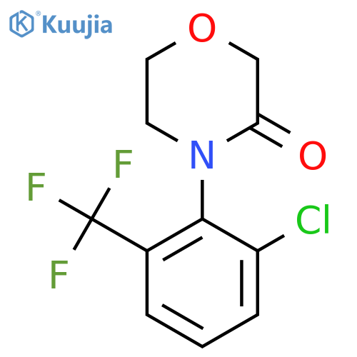 4-2-chloro-6-(trifluoromethyl)phenylmorpholin-3-one structure