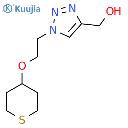 {1-2-(thian-4-yloxy)ethyl-1H-1,2,3-triazol-4-yl}methanol structure
