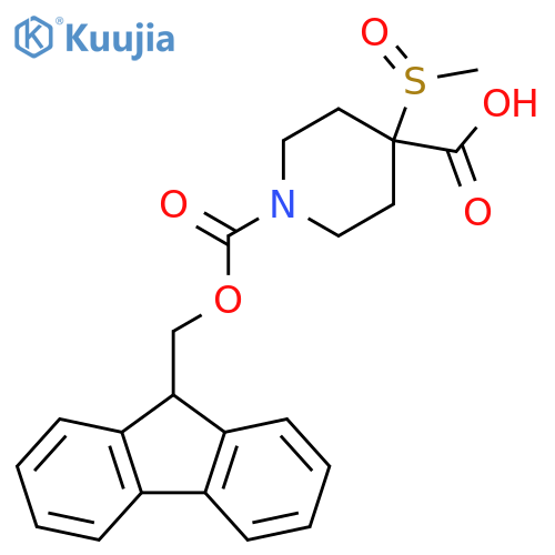 1-{[(9H-fluoren-9-yl)methoxy]carbonyl}-4-methanesulfinylpiperidine-4-carboxylic acid structure