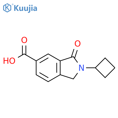 2-cyclobutyl-3-oxo-2,3-dihydro-1H-isoindole-5-carboxylic acid structure