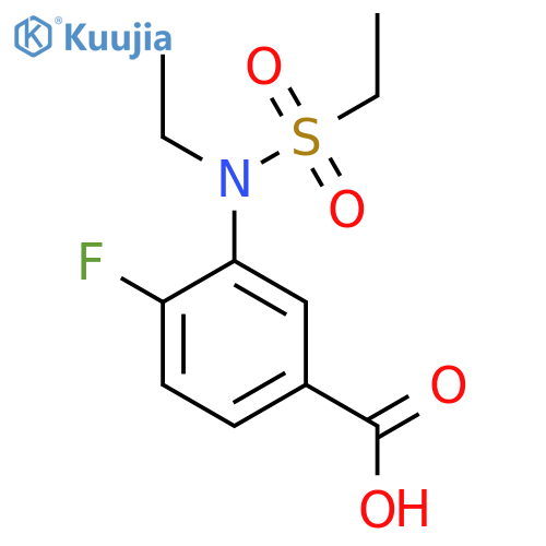 3-(N-ethylethanesulfonamido)-4-fluorobenzoic acid structure