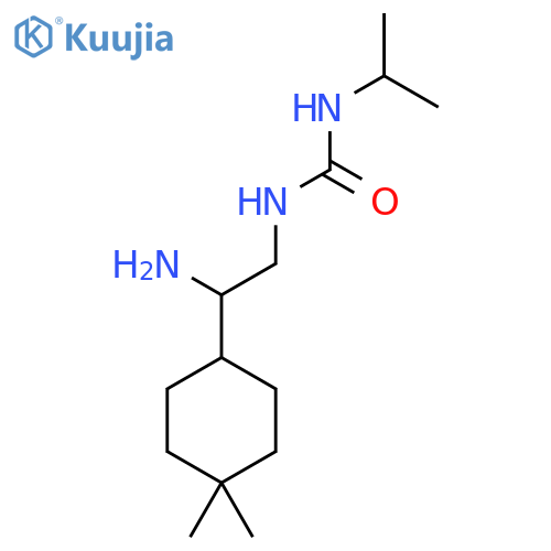 1-2-amino-2-(4,4-dimethylcyclohexyl)ethyl-3-(propan-2-yl)urea structure